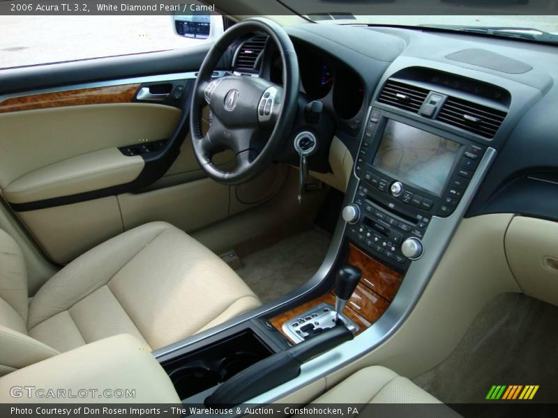White Diamond Pearl / Camel 2006 Acura TL 3.2