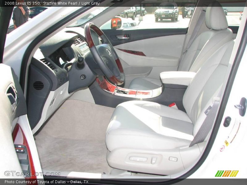 Starfire White Pearl / Light Gray 2008 Lexus ES 350