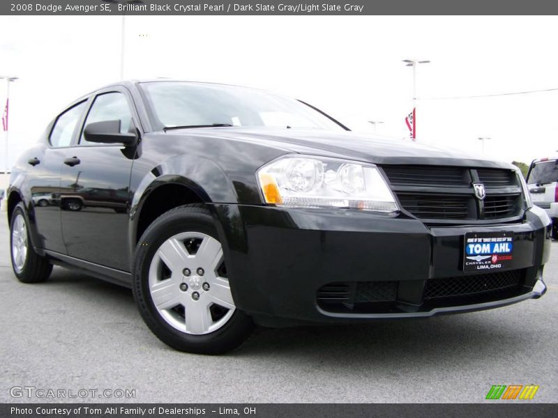 Brilliant Black Crystal Pearl / Dark Slate Gray/Light Slate Gray 2008 Dodge Avenger SE