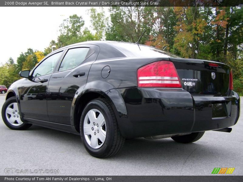 Brilliant Black Crystal Pearl / Dark Slate Gray/Light Slate Gray 2008 Dodge Avenger SE