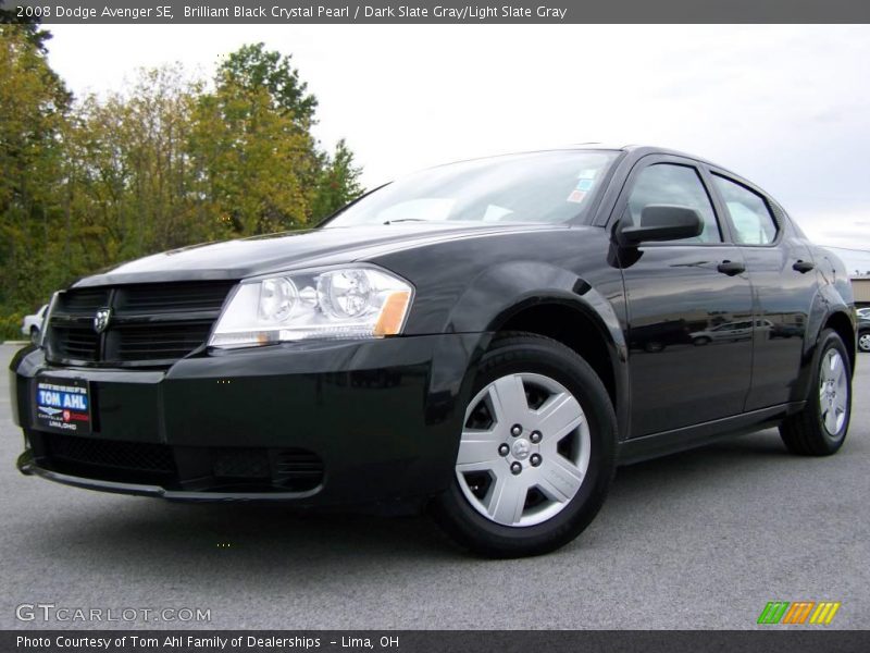 Brilliant Black Crystal Pearl / Dark Slate Gray/Light Slate Gray 2008 Dodge Avenger SE