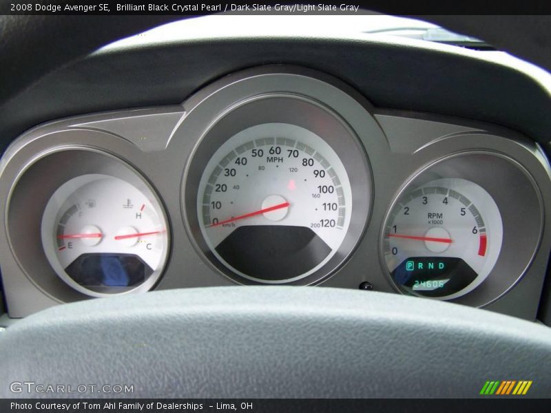 Brilliant Black Crystal Pearl / Dark Slate Gray/Light Slate Gray 2008 Dodge Avenger SE