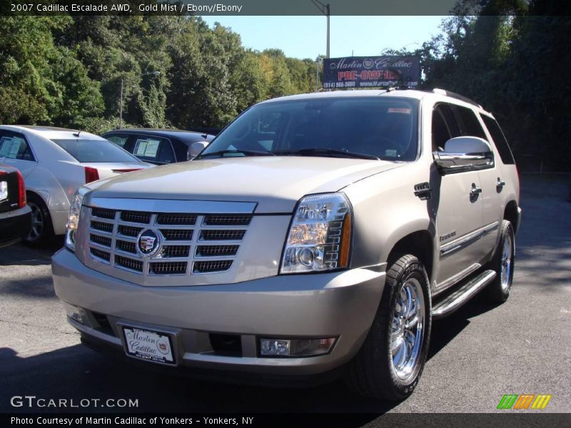 Gold Mist / Ebony/Ebony 2007 Cadillac Escalade AWD