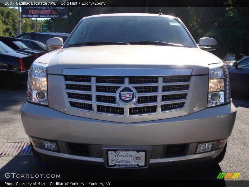 Gold Mist / Ebony/Ebony 2007 Cadillac Escalade AWD