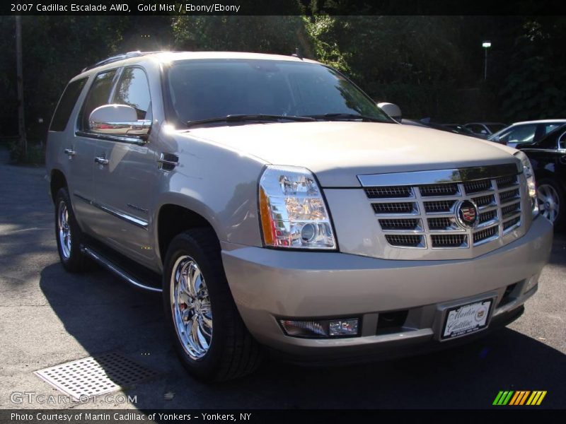 Gold Mist / Ebony/Ebony 2007 Cadillac Escalade AWD