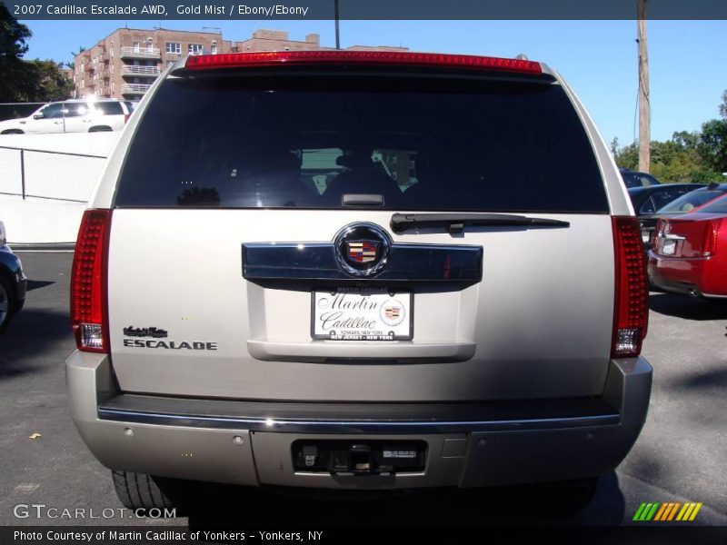 Gold Mist / Ebony/Ebony 2007 Cadillac Escalade AWD