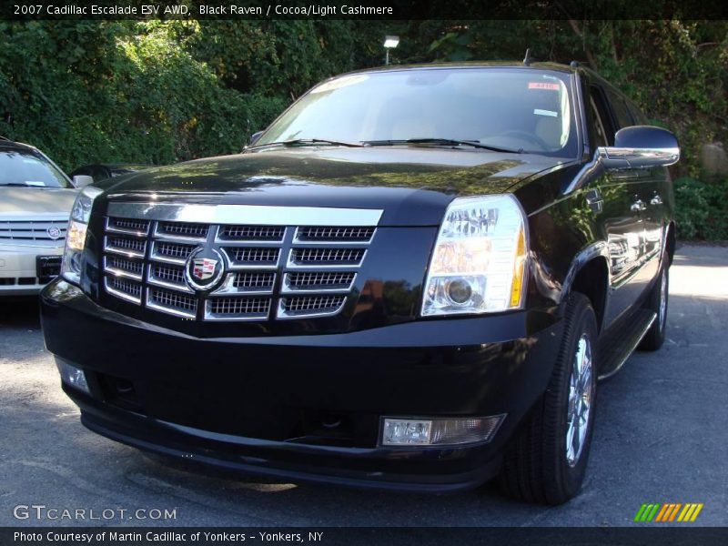 Black Raven / Cocoa/Light Cashmere 2007 Cadillac Escalade ESV AWD