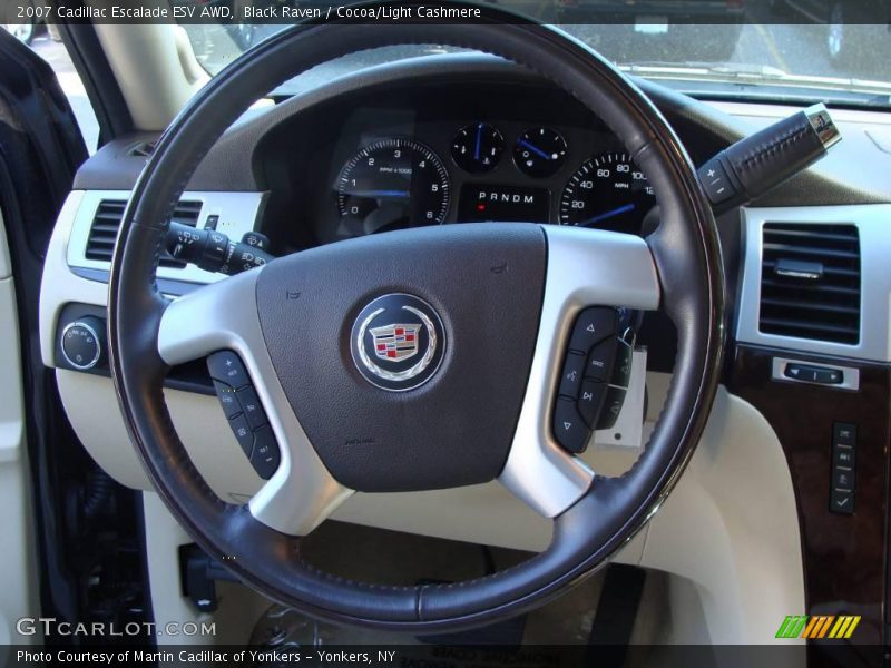 Black Raven / Cocoa/Light Cashmere 2007 Cadillac Escalade ESV AWD