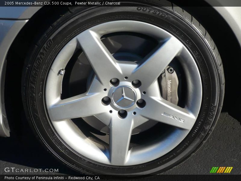 Pewter Metallic / Charcoal 2005 Mercedes-Benz CLK 500 Coupe