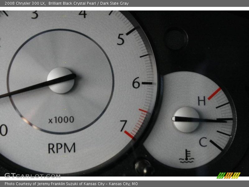 Brilliant Black Crystal Pearl / Dark Slate Gray 2008 Chrysler 300 LX