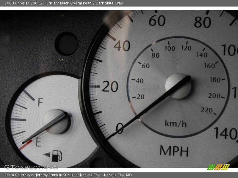 Brilliant Black Crystal Pearl / Dark Slate Gray 2008 Chrysler 300 LX