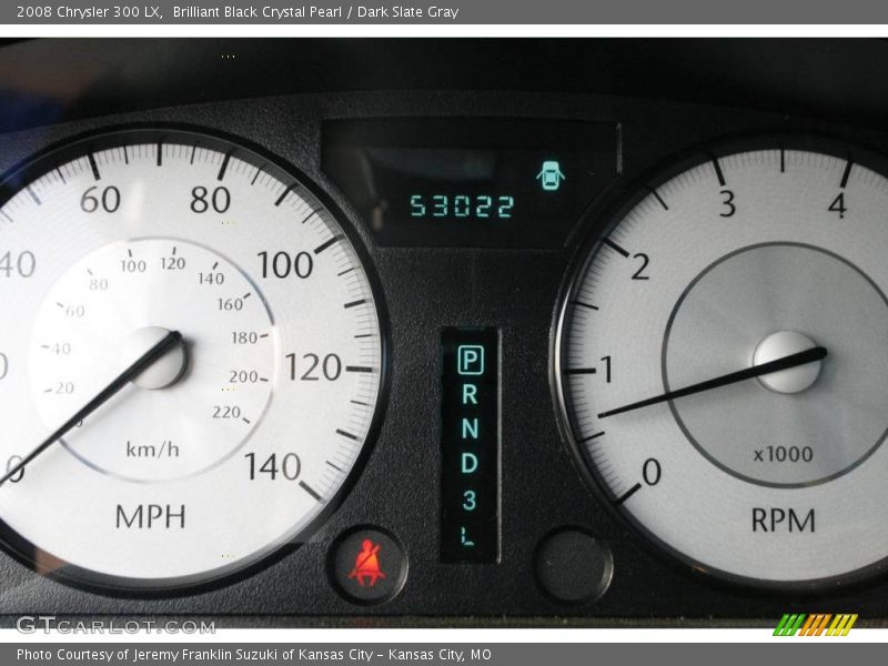 Brilliant Black Crystal Pearl / Dark Slate Gray 2008 Chrysler 300 LX