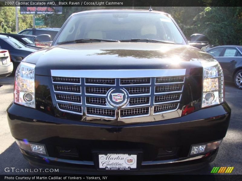 Black Raven / Cocoa/Light Cashmere 2007 Cadillac Escalade AWD