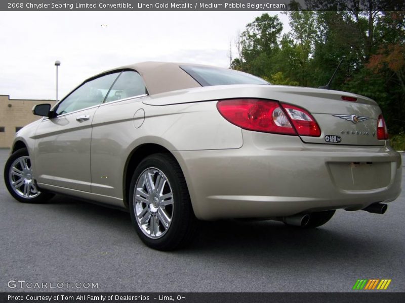 Linen Gold Metallic / Medium Pebble Beige/Cream 2008 Chrysler Sebring Limited Convertible