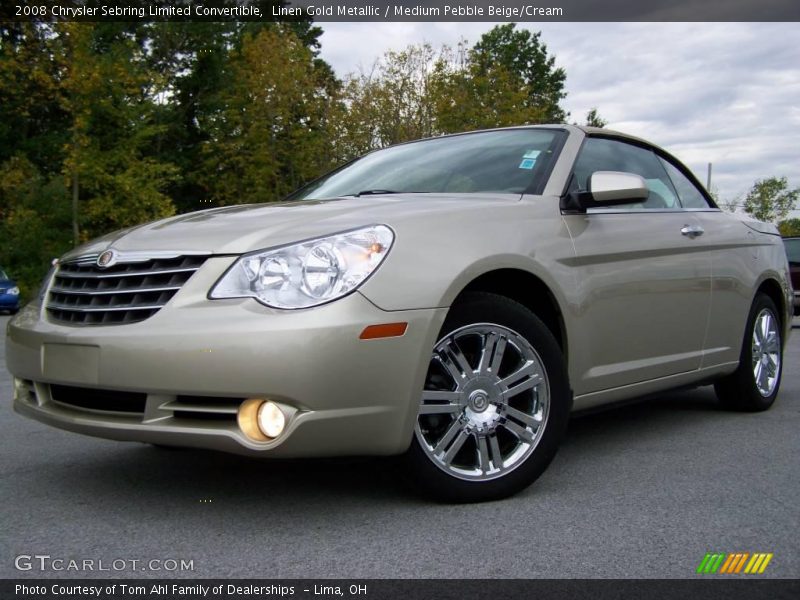 Linen Gold Metallic / Medium Pebble Beige/Cream 2008 Chrysler Sebring Limited Convertible