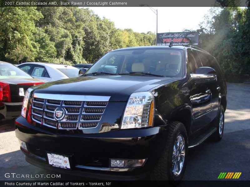 Black Raven / Cocoa/Light Cashmere 2007 Cadillac Escalade AWD