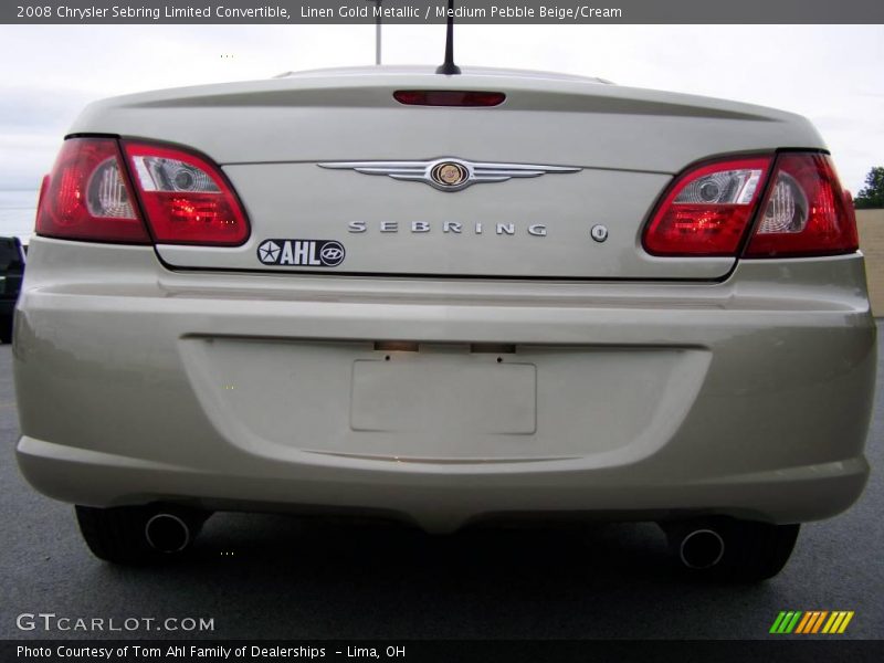 Linen Gold Metallic / Medium Pebble Beige/Cream 2008 Chrysler Sebring Limited Convertible