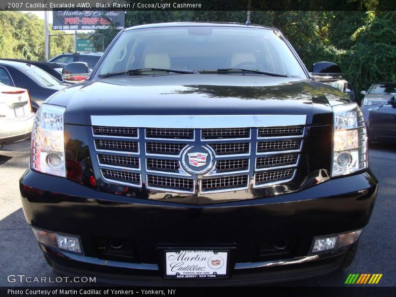 Black Raven / Cocoa/Light Cashmere 2007 Cadillac Escalade AWD