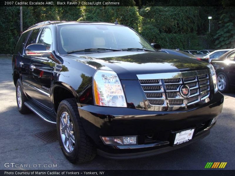 Black Raven / Cocoa/Light Cashmere 2007 Cadillac Escalade AWD