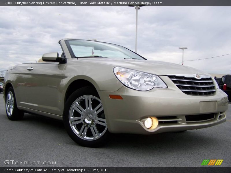 Linen Gold Metallic / Medium Pebble Beige/Cream 2008 Chrysler Sebring Limited Convertible
