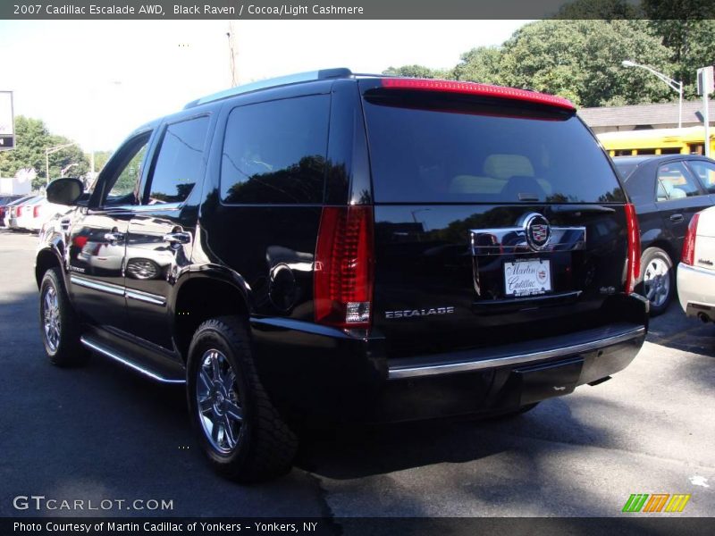 Black Raven / Cocoa/Light Cashmere 2007 Cadillac Escalade AWD