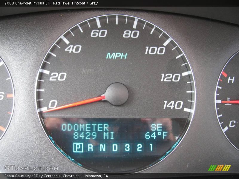 Red Jewel Tintcoat / Gray 2008 Chevrolet Impala LT