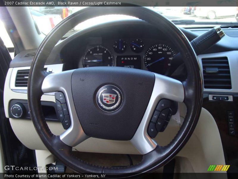 Black Raven / Cocoa/Light Cashmere 2007 Cadillac Escalade AWD