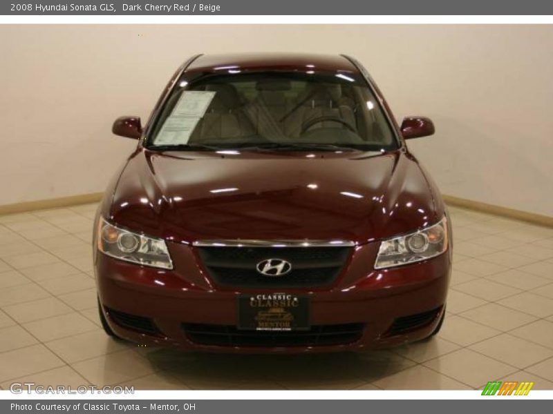 Dark Cherry Red / Beige 2008 Hyundai Sonata GLS