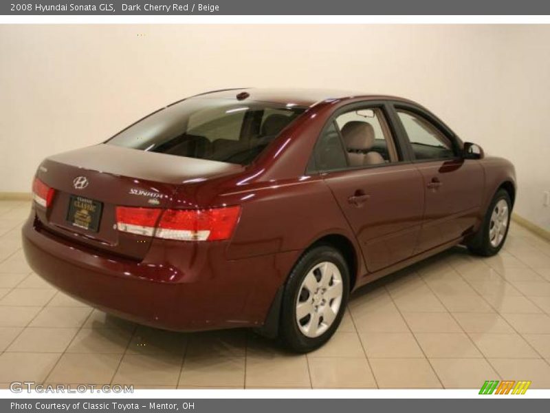 Dark Cherry Red / Beige 2008 Hyundai Sonata GLS