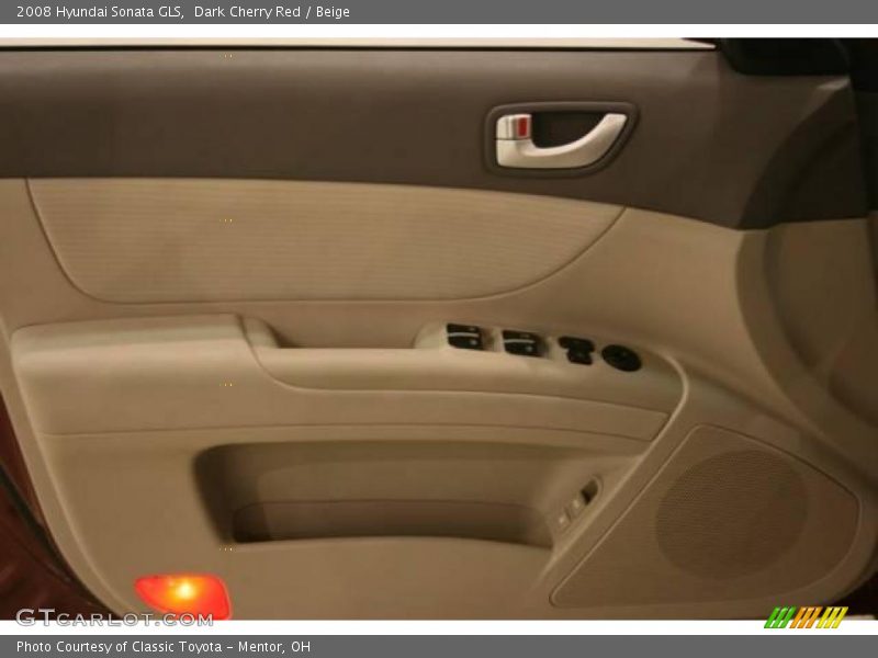 Dark Cherry Red / Beige 2008 Hyundai Sonata GLS