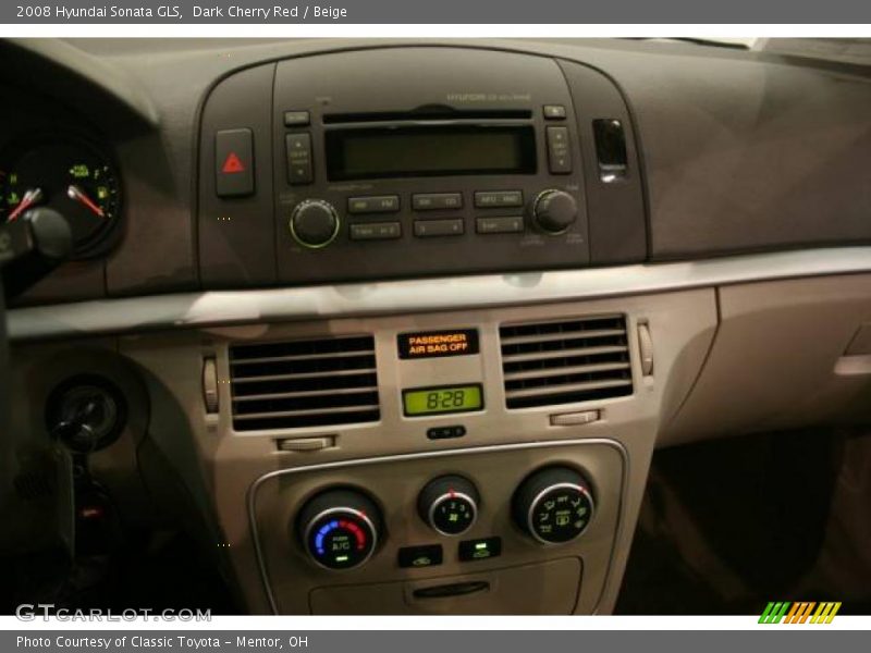 Dark Cherry Red / Beige 2008 Hyundai Sonata GLS
