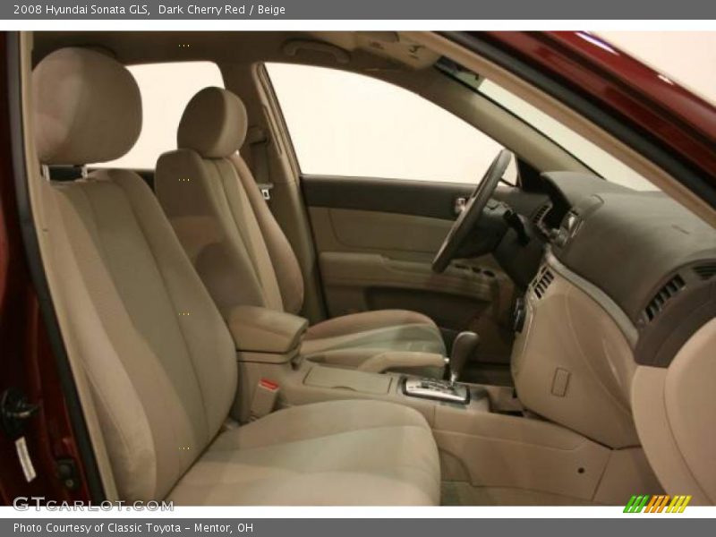 Dark Cherry Red / Beige 2008 Hyundai Sonata GLS