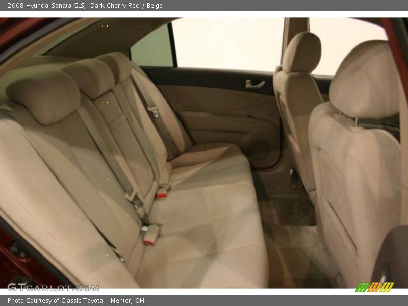 Dark Cherry Red / Beige 2008 Hyundai Sonata GLS