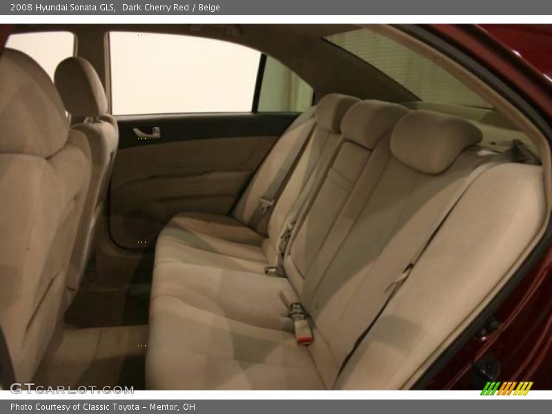 Dark Cherry Red / Beige 2008 Hyundai Sonata GLS