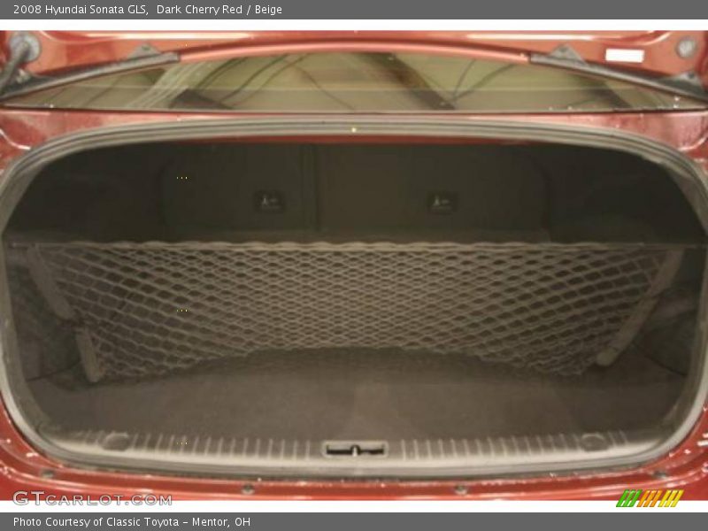 Dark Cherry Red / Beige 2008 Hyundai Sonata GLS