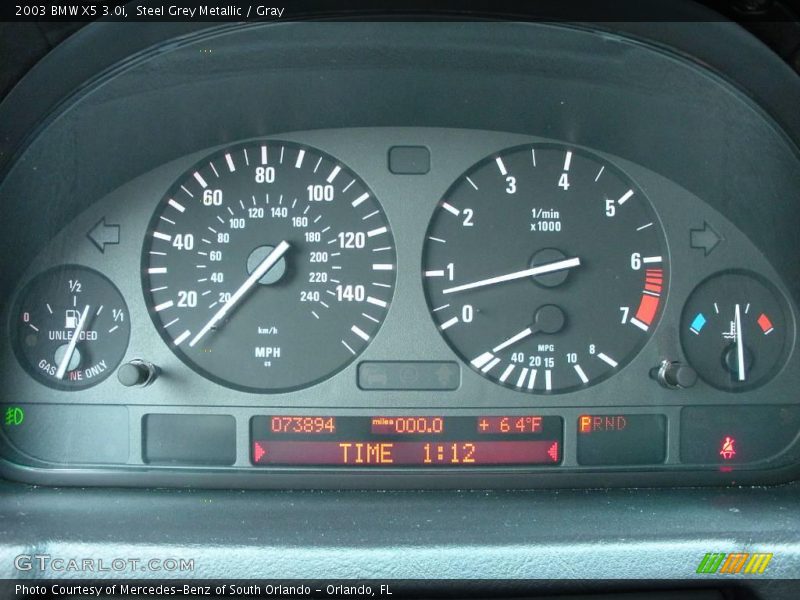 Steel Grey Metallic / Gray 2003 BMW X5 3.0i
