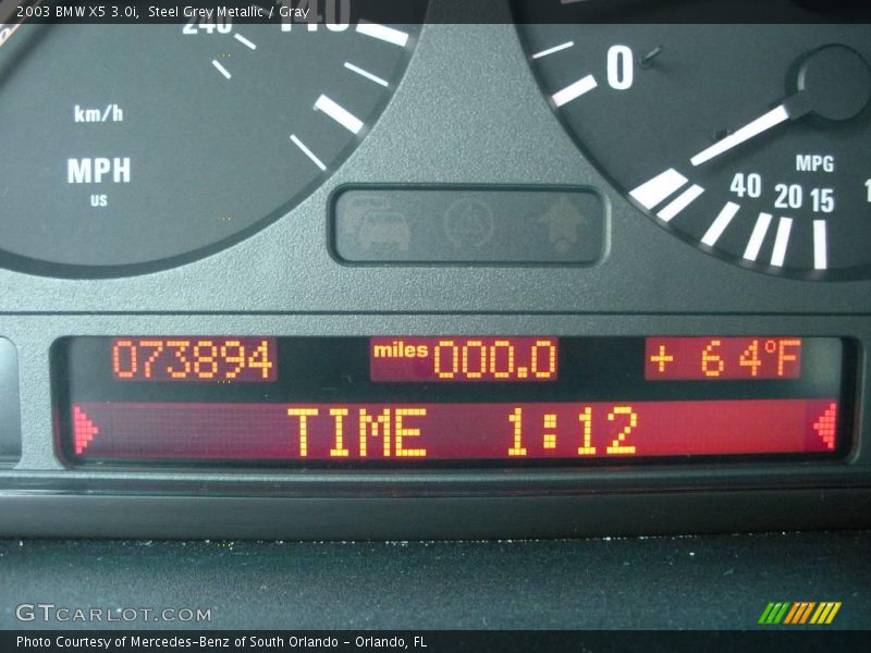 Steel Grey Metallic / Gray 2003 BMW X5 3.0i