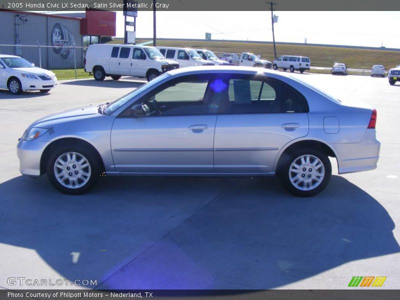 Satin Silver Metallic / Gray 2005 Honda Civic LX Sedan