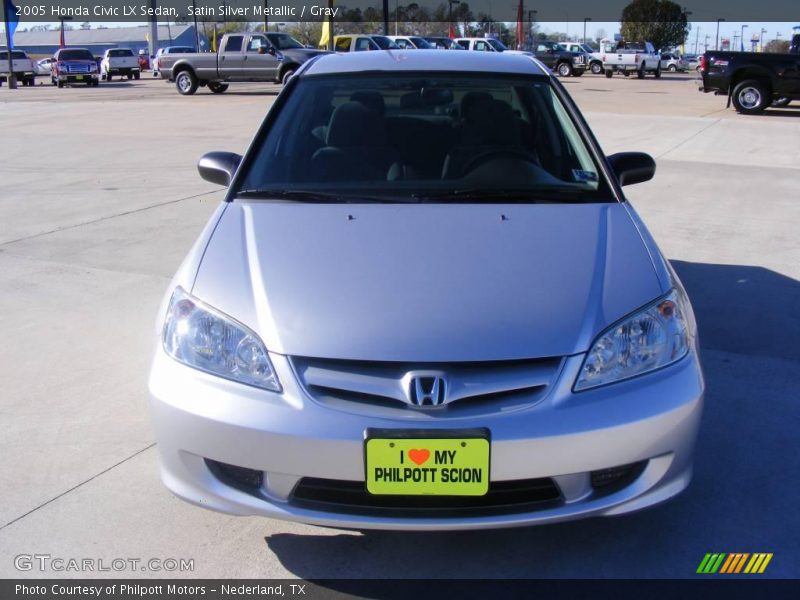 Satin Silver Metallic / Gray 2005 Honda Civic LX Sedan