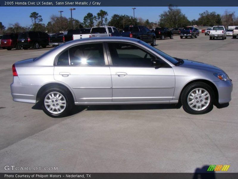 Satin Silver Metallic / Gray 2005 Honda Civic LX Sedan