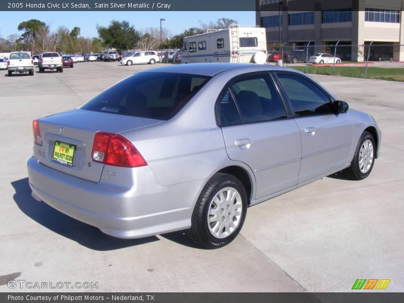 Satin Silver Metallic / Gray 2005 Honda Civic LX Sedan