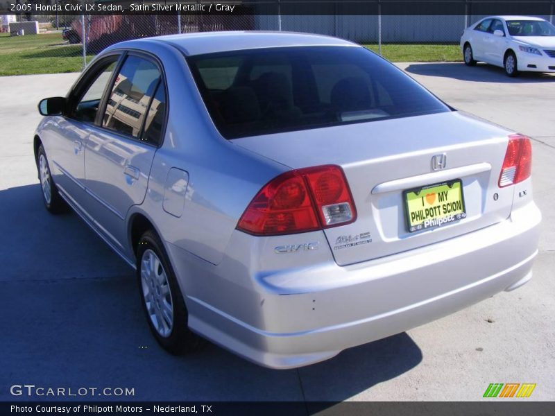 Satin Silver Metallic / Gray 2005 Honda Civic LX Sedan