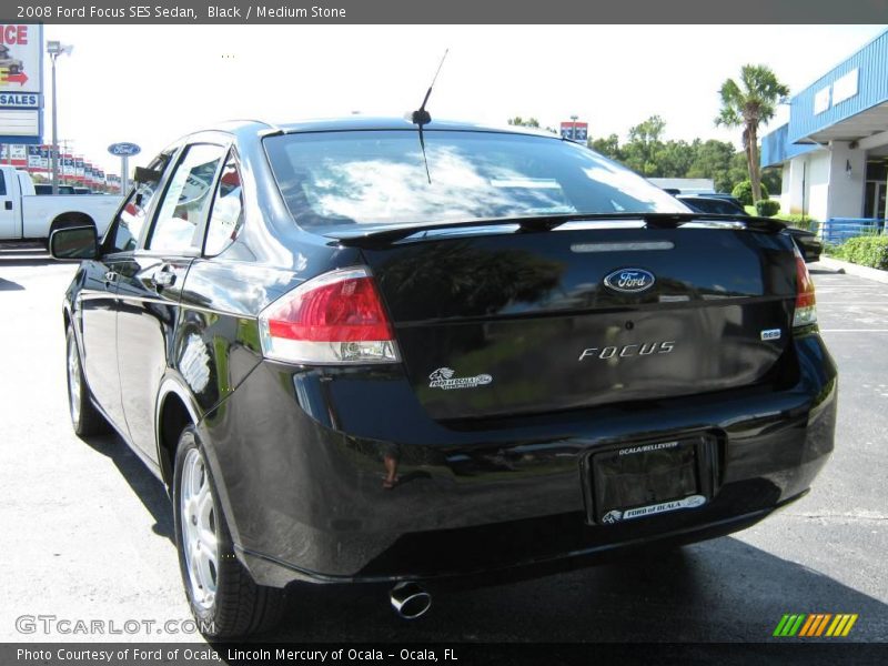 Black / Medium Stone 2008 Ford Focus SES Sedan