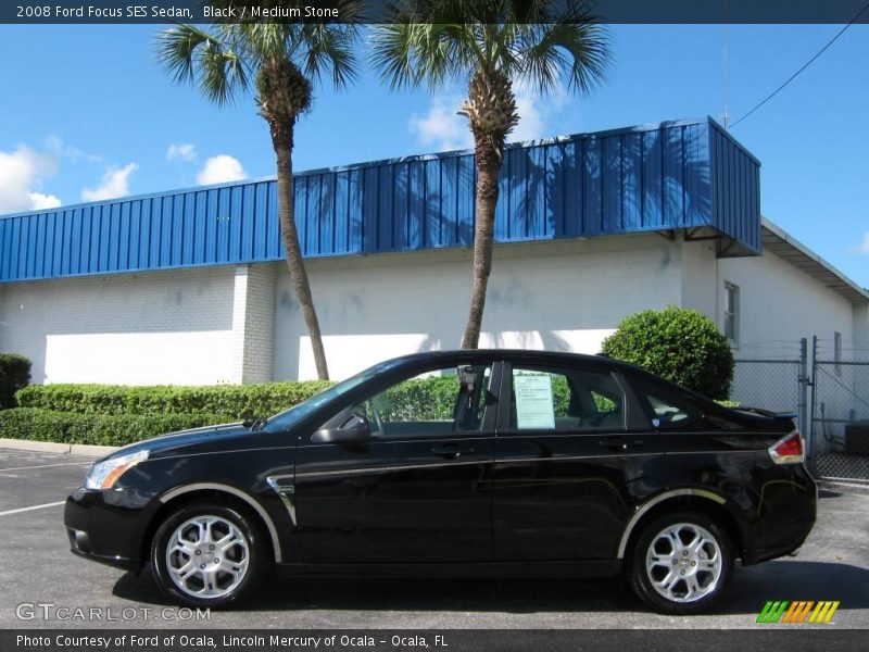 Black / Medium Stone 2008 Ford Focus SES Sedan