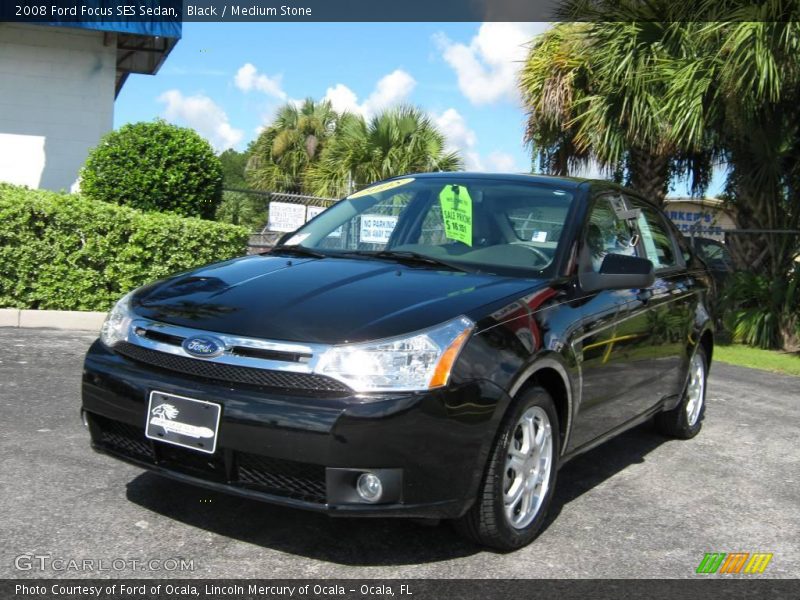 Black / Medium Stone 2008 Ford Focus SES Sedan