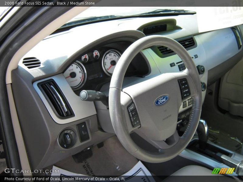Black / Medium Stone 2008 Ford Focus SES Sedan