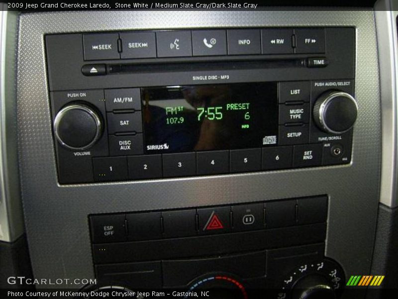 Stone White / Medium Slate Gray/Dark Slate Gray 2009 Jeep Grand Cherokee Laredo