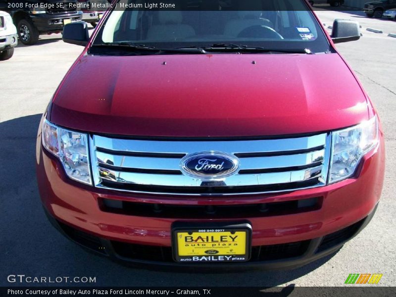 Redfire Metallic / Medium Light Stone 2008 Ford Edge SE