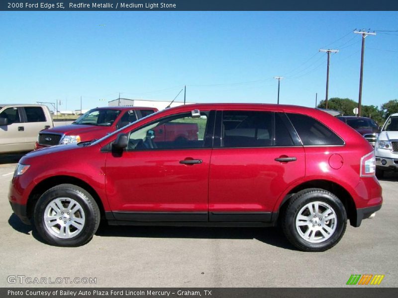 Redfire Metallic / Medium Light Stone 2008 Ford Edge SE