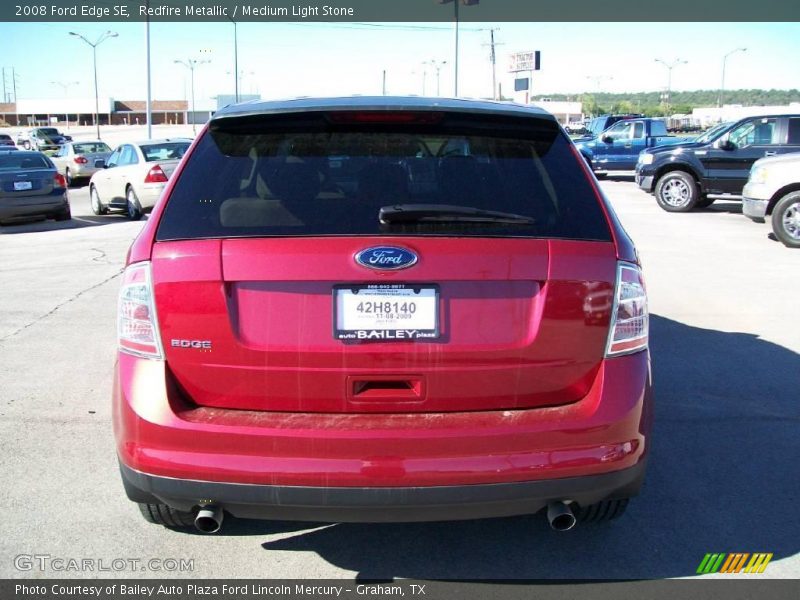 Redfire Metallic / Medium Light Stone 2008 Ford Edge SE